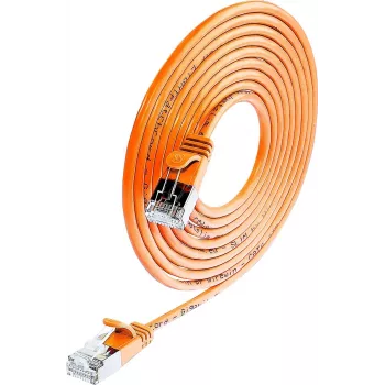 Wirewin Triotronik PKW-LIGHT-STP-K6 10.0 OR Cat6 F/FTP patchkábel, RJ45 dugó-dugó, 10 m, narancssárga