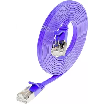 Wirewin Triotronik Cat6 U/FTP Slim Ethernet patchkábel, 3 m, RJ-45 dugó-dugó, réz, lila PKW-STP-SLIM-KAT6 3.0 VT