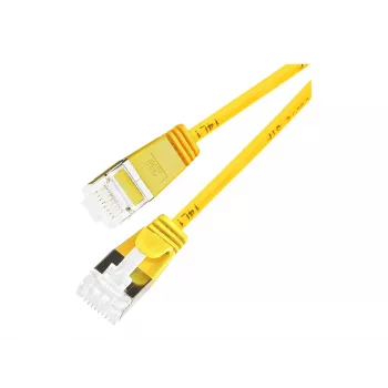 Wirewin Slim Round U/FTP Cat 6a patchkábel, 7,0 m, sárga, PoE, 10 Gbps PKW-LIGHT-STP-K6A 7.0 GE