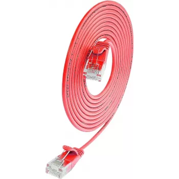 Wirewin Triotronik PKW-LIGHT-K6 1.5 RT Cat6 U/UTP patchkábel, 1,5 m, piros