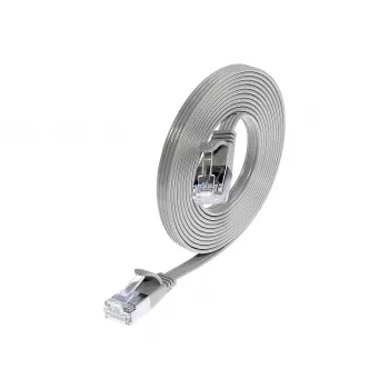 Wirewin Triotronik Cat 6 10m RJ-45 dugó/dugó U/FTP (STP) szürke Slim patchkábel PKW-STP-SLIM-KAT6 10.0