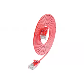 Wirewin SLIM UL6 10 RT - Cat.6 Slim-Light patchkábel, U/UTP, 10 m, piros PKW-LIGHT-K6 10.0 RT