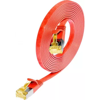 Wirewin Cat6a U/FTP Slim Ethernet patchkábel RJ45 0,5m piros PKW-STP-SLIM-K6A 0.5 RT