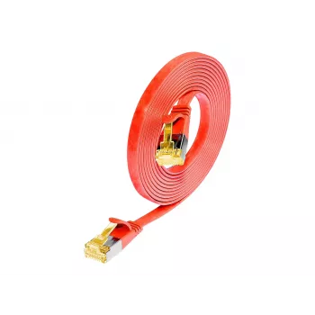 Wirewin Cat6a U/FTP Slim Ethernet patchkábel, RJ45, piros, 2m PKW-STP-SLIM-K6A 2.0 RT