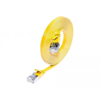 Wirewin Triotronik Cat6 U/FTP patchkábel, 20 m, RJ45 dugó-dugó, sárga PKW-STP-SLIM-KAT6 20.0 GE