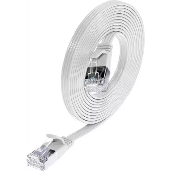 Wirewin Triotronik PKW-STP-SLIM-KAT6 7.5 WS Cat6 U/FTP Slim hálózati patchkábel, RJ45 dugó-dugó, 7,5 m, fehér