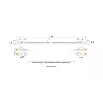 Wirewin Triotronik Cat6 U/UTP patchkábel 0,5 m szürke PKW-TOUGH-K6 0.5