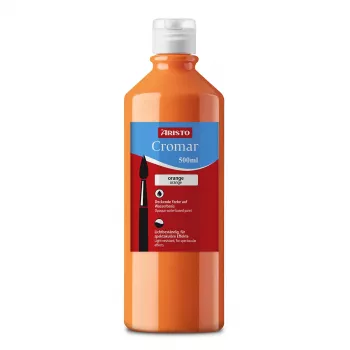 ARISTO Cromar folyékony temperafesték narancssárga 500 ml, 1 üveg (AR30910)