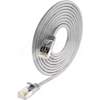 Slim Wirewin Triotronik PKW-LIGHT-STP-K6 15,0 Cat6 S/FTP patchkábel, RJ45 dugó-dugó, réz, 15 m, fekete