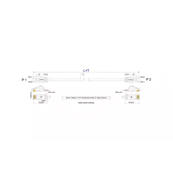 Slim Wirewin Triotronik PKW-LIGHT-STP-K6 15,0 Cat6 S/FTP patchkábel, RJ45 dugó-dugó, réz, 15 m, fekete