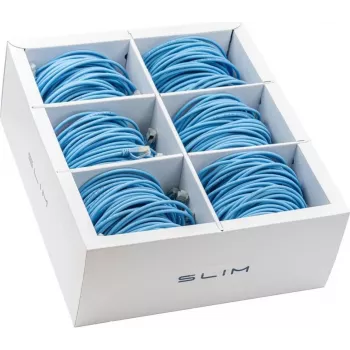 Wirewin SLIM KAT6A 10 Gigabit Light patchkábel, 2,0 m, U/FTP, Ø 3,8 mm, kék, 60 darabos csomag (SLIM-LS-K6A 2.0 BL 60)