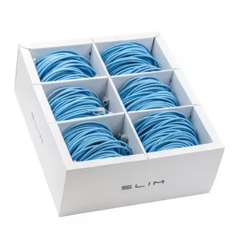 Wirewin SLIM KAT6A 10 Gigabit Light patchkábel, 2,0 m, U/FTP, Ø 3,8 mm, kék, 60 darabos csomag (SLIM-LS-K6A 2.0 BL 60)