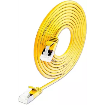 Wirewin SLIM-LS-K6A 0.15 YE 50 Cat6a U/FTP Slim Ethernet patchkábel, 0,15 m, sárga, 50 darabos csomag