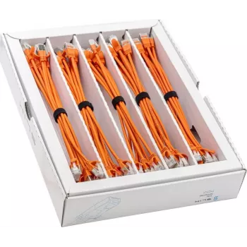 Wirewin SLIM-LS-K6A 0,25 OR 50 Cat6a U/FTP Slim Ethernet patchkábel, 0,25 m, narancssárga, 50 darabos csomag