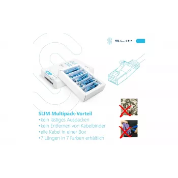 Wirewin SLIM-LS-K6A 0,25 OR 50 Cat6a U/FTP Slim Ethernet patchkábel, 0,25 m, narancssárga, 50 darabos csomag
