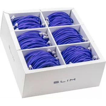 Wirewin SLIM-LS-K6A 1.5 VT 60 - Cat.6A U/FTP Slim Ethernet patchkábel, 1,5 m, lila, 60 darabos csomag