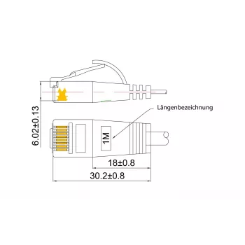 Wirewin PKW-TOUGH-STP-K6 2.0 SLIM Tough STP Cat6 U/FTP patchkábel, 2 m, szürke