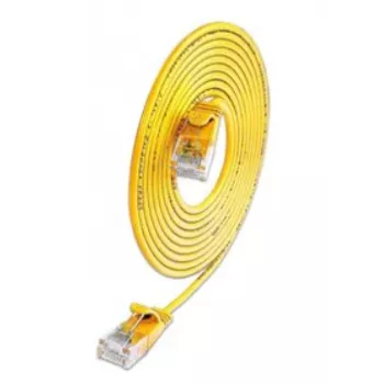 Wirewin SLIM KAT6A 10 Gigabit Light patchkábel, U/UTP, Ø 3,6 mm, sárga, 0,1 m SLIM-L-UU-K6A 0.1 YE