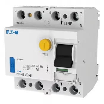 EATON PXF-40/4/03-B hibaáram-védőkapcsoló, 40A, 4-pólusú, 300mA, Type B 300300