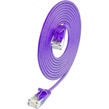 Wirewin SLIM KAT6A 10 Gigabit Light patchkábel, kerek, U/UTP, Ø 3,6 mm, lila, 0,5 m SLIM-L-UU-K6A 2.0 VT