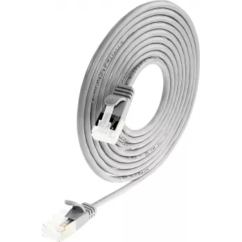 Wirewin Lightpatch kábel kerek U/FTP Cat 6a szürke 0,1 m karcsú rugalmas PoE PKW-LIGHT-STP-K6A 0.1