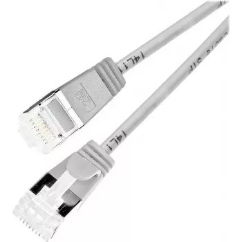 Wirewin Lightpatch kábel kerek U/FTP Cat 6a szürke 0,1 m karcsú rugalmas PoE PKW-LIGHT-STP-K6A 0.1