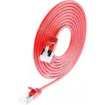 Wirewin Light patchkábel kerek U/FTP Cat 6a piros 0,1 m karcsú rugalmas PoE PKW-LIGHT-STP-K6A 0.1 RT