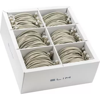 Wirewin SLIM KAT6A 10 Gigabit Light patchkábel, 0,5 m, U/FTP, Ø 3,8 mm, szürke, 90-es csomag (SLIM-LS-K6A 0.5 90)