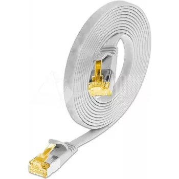 Wirewin Cat6a U/FTP Slim patch kábel, 0,1m, fehér, RJ45, 10G, 500MHz PKW-STP-SLIM-K6A 0.1 WS