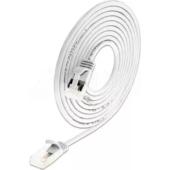Wirewin PKW-LIGHT-STP-K6A 0.5 WS Cat 6a U/FTP Slim kerek patchkábel, PoE, 0,5 m, fehér