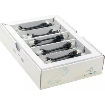 Wirewin SLIM-LS-K6A 0.1 BK 50 - 10 Gigabit Cat6a U/FTP Slim patchkábel, 0,1 m, fekete, 50-es csomag