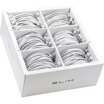 Wirewin SLIM-LS-K6A 3.0 WT 36 - Cat6A Slim Ethernet patchkábel, 3 m, U/FTP, fehér, 36-os csomag