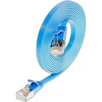 Wirewin Triotronik 0,15 m Cat6 U/FTP Slim Ethernet patchkábel, RJ45 dugó-dugó, kék PKW-STP-SLIM-KAT6 0.15 BL