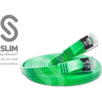 Wirewin Cat6 U/FTP Slim Ethernet patchkábel 0,75 m zöld PKW-STP-SLIM-KAT6 0.75 GN