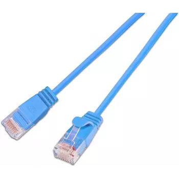 Wirewin SLIM KAT6A 10 Gigabit Light patchkábel, U/UTP, Ø 3,6 mm, kék, 0,5 m (SLIM-L-UU-K6A 0.5 BL)