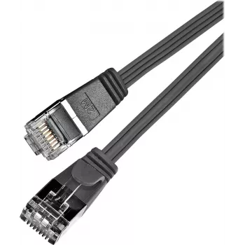 Slim Wirewin SLIM KAT6 Slim patchkábel, U/FTP, lapos, fekete, 0,75 m PKW-STP-SLIM-KAT6 0.75 SW