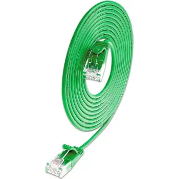 Wirewin SLIM Cat6A 10 Gigabit Slim patchkábel, U/UTP, 3,6 mm, zöld, 1 m SLIM-L-UU-K6A 1.0 GN