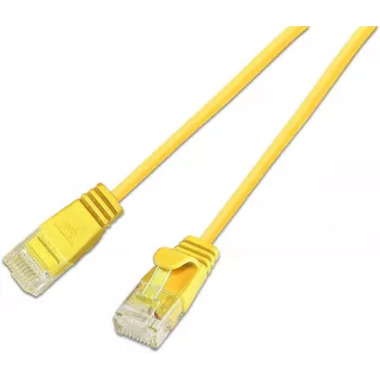 Wirewin SLIM Cat.6A 10 Gigabit Slim patchkábel, U/UTP, 3,6 mm, sárga, 7,5 m SLIM-L-UU-K6A 7.5 YE
