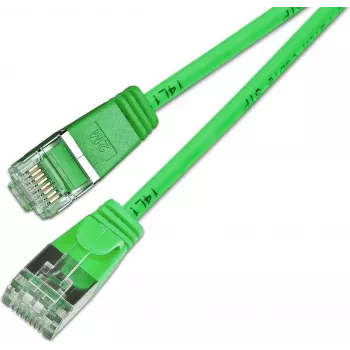 Wirewin Light patchkábel, kerek U/FTP Cat 6a, zöld, 0,5 m, karcsú, rugalmas, PoE PKW-LIGHT-STP-K6A 0.5 GN