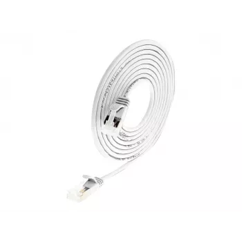 Wirewin Light patchkábel, kerek U/FTP Cat 6a, fehér, 0,25 m, karcsú, árnyékolt, PoE, rugalmas és vékony kábel speciális alkalmazásokhoz (PKW-LIGHT-STP-K6A 0.25 WS)