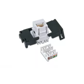 Wirewin WKS JACK KAT6A UTP Keystone modul, árnyékolatlan, RJ45, szerszám nélküli, fehér