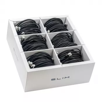 Wirewin SLIM-LS-K6A 3.0 BK 36 - 10 Gigabit Cat6a Slim Ethernet patchkábel, 3 m, fekete, 36 darabos csomag