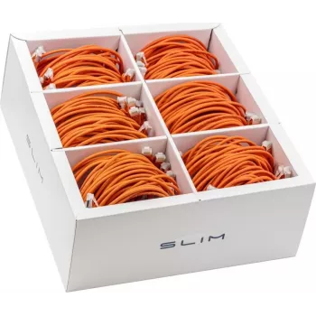 Wirewin SLIM-LS-K6A 3.0 OR 36 Cat6A U/FTP Slim Ethernet patchkábel, 3 m, narancssárga, 36 darabos csomag