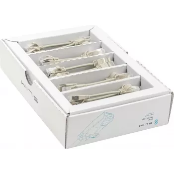 Wirewin SLIM KAT6A 10 Gigabit Light patchkábel, 0,1 m, U/FTP, Ø3,8 mm, szürke, 50 darabos csomag (SLIM-LS-K6A 0.1 50)