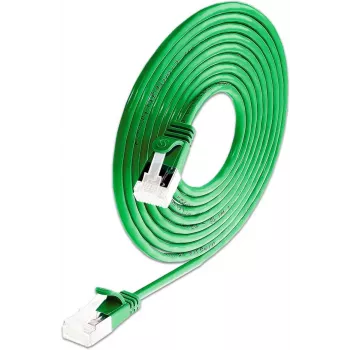 Wirewin SLIM-LS-K6A 0.15 GN 50 - Cat6a U/FTP Slim Ethernet patchkábel, 0,15 m, zöld, 50 darabos csomag