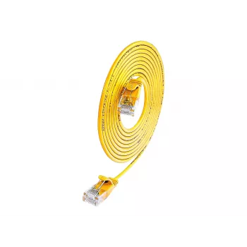 Wirewin Cat.6 SLIM-Light patchkábel U/UTP 7,5 m sárga PKW-LIGHT-K6 7.5 GE