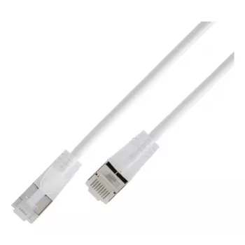 Wirewin SLIM KAT6A 10 Gigabit Light patchkábel, kerek, U/UTP, Ø 3,6 mm, fehér (SLIM-L-UU-K6A 7.5 WT)