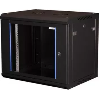 Wirewin 19 inch Wall-Mount Cabinet, One-Piece, Pro 3rd Generation, 600x450mm, Black (WCAB PS3 600X450X9U B)