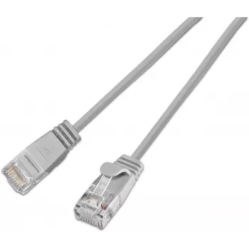 Wirewin SLIM Cat6A 10 Gigabit kerek könnyű patchkábel, U/UTP, Ø 3,6 mm, szürke (SLIM-L-UU-K6A 2.0)