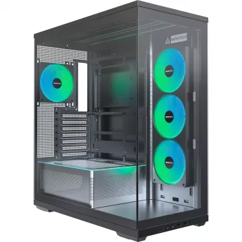 MONTECH TG3 PC-ház, edzett üveg x2, fekete